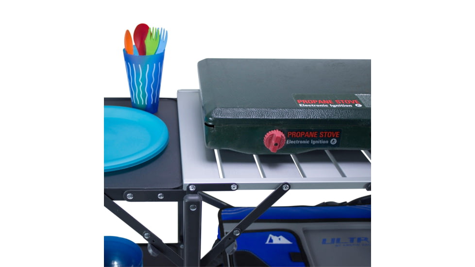 GCI Outdoor Slim-Fold Cook Station, Black Chrome, slim-fold-cook-station