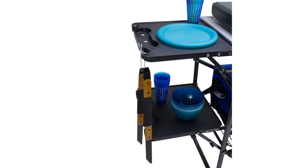 GCI Outdoor Slim-Fold Cook Station, Black Chrome, slim-fold-cook-station