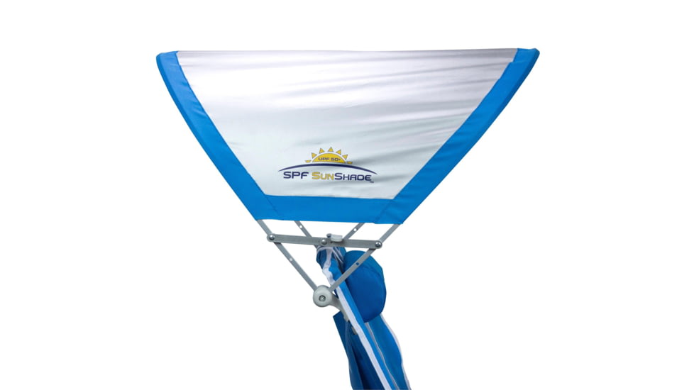 GCI Outdoor SunShade Backpack Beach Chair, Saybrook Blue, sunshadebackpackbeachchair