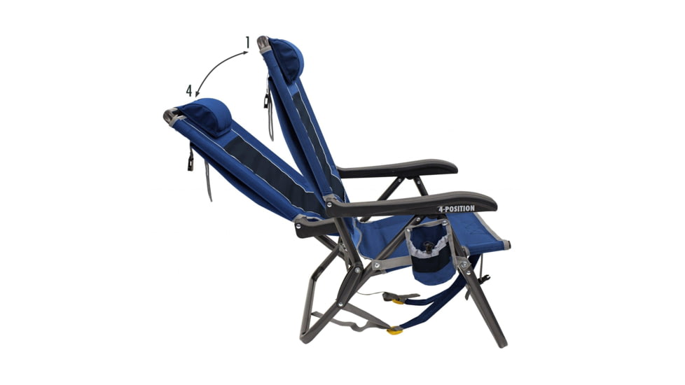 GCI Outdoor SunShade Backpack Event Chair, Royal Blue, sunshadebackpackeventchair