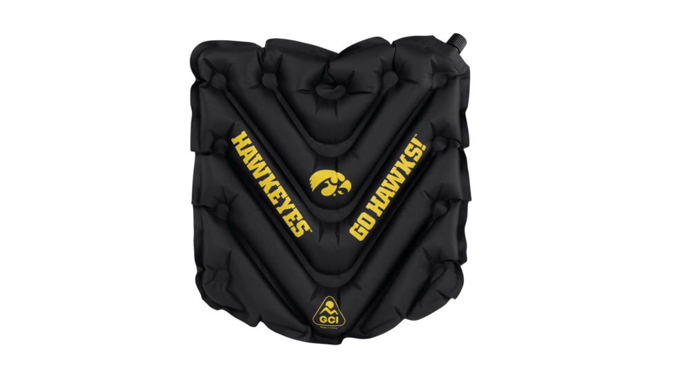 Gci Outdoor V SeatTM, Inflatable Stadium Cushion or Glassing Pad, Iowa Hawkeyes, 12VS03B-IOWA