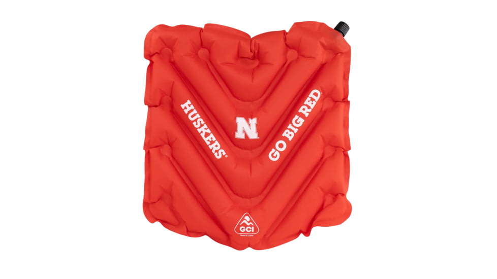 Gci Outdoor V SeatTM, Inflatable Stadium Cushion or Glassing Pad, Nebraska Cornhuskers, 12VS03B-UNL