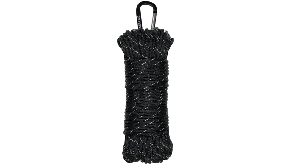Gear Aid 550 Paracord, 100ft, Black/Reflective, 80692