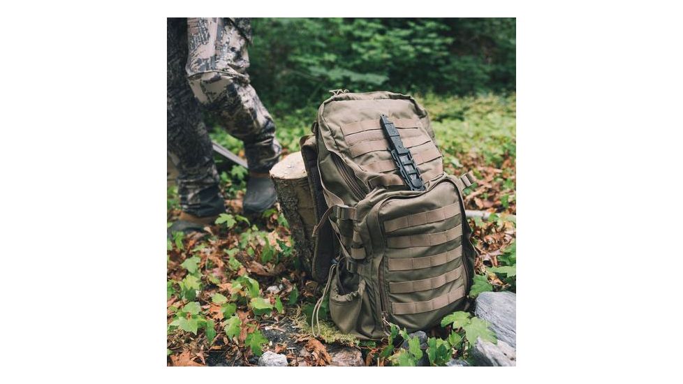 Gear Aid Kotu Tanto Survival Knife w/ Quick Release Sheath and Removable Belt Clip, Titanium-coated 3in Blade, Acetal Handle, Black MCN 62040