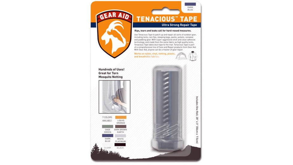 Gear Aid Tenacious Clean Tape, 3 in.  X 20 in., Dark Blue GA10694