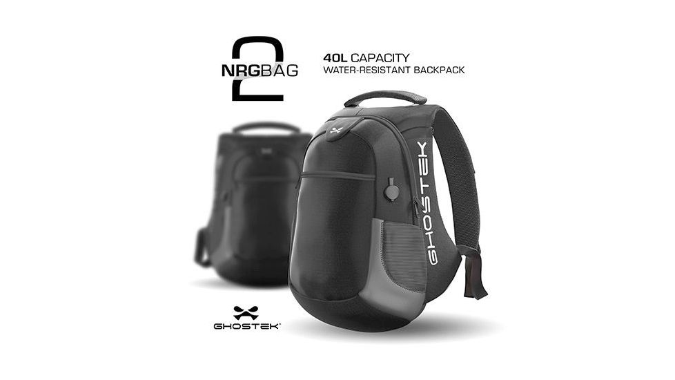 GHOSTEK NRG 2 Backpack w/ 16,000MAH Battery, Gray, Gray, 1 Year Mfg Warranty, GHO-99689