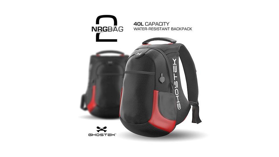 GHOSTEK NRG 2 Backpack w/ 16,000MAH Battery, Red, Red, 1 Year Mfg Warranty, GHO-99733