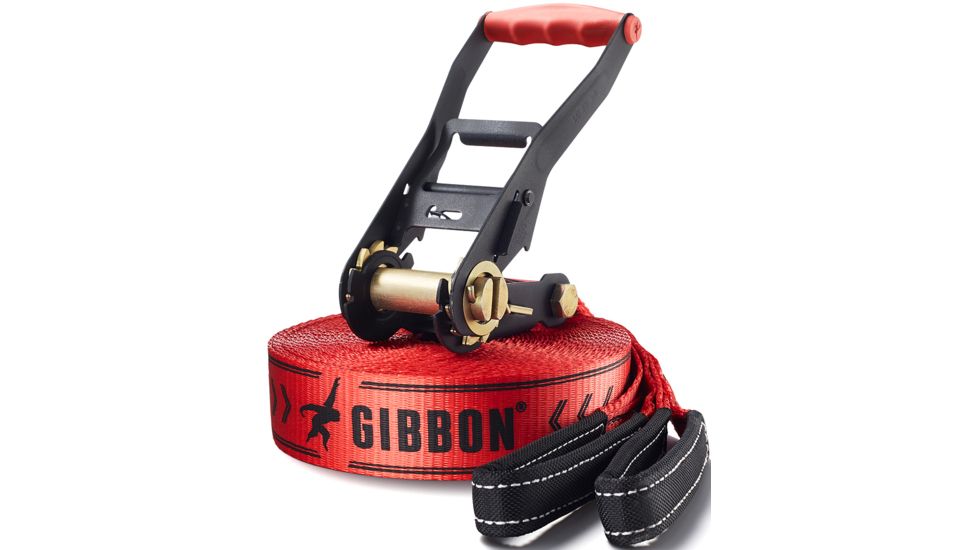 Gibbon ClassicLine Slackline with TreePro-49 ft-Red