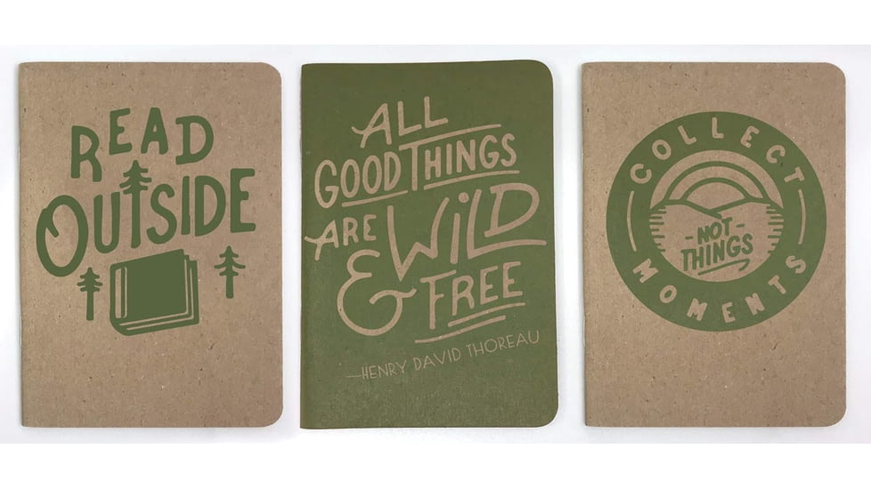 Gibbs Read Outside Set of 3 Notebook, 3.5 x 5.5in, 9781423651963