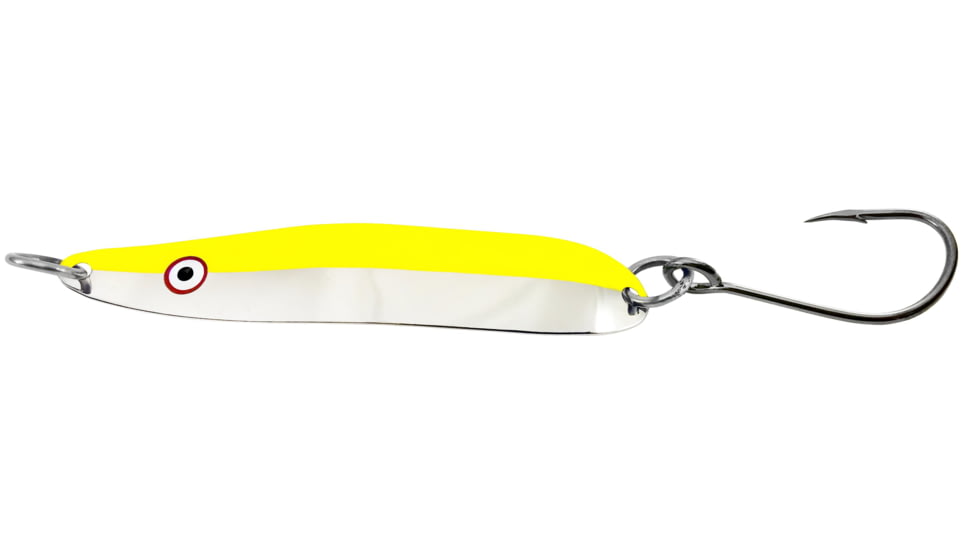 Gibbs Skinny G Trolling Spoon, 3 3/4in, 1/4oz, Nickel/Chartreuse, 30017