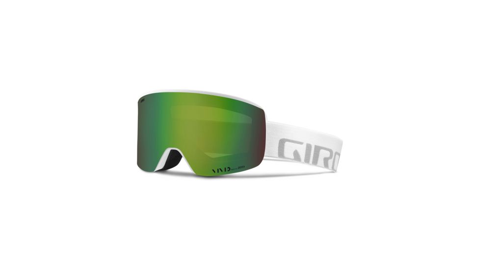 Giro Axis Goggles, White Wordmark/Vivid Emerald, Medium, 7082525