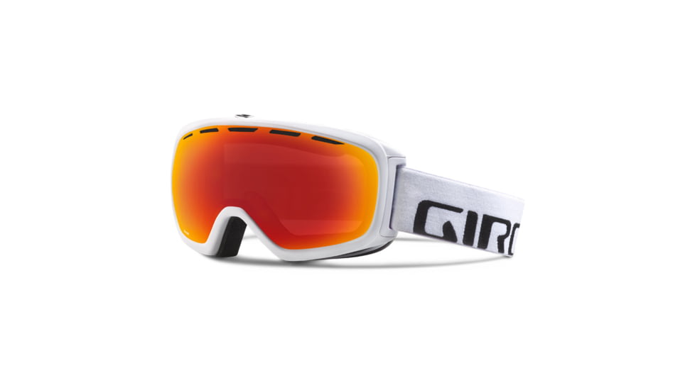 Giro Basis Goggle-White Wordmark-Amber Scarlet