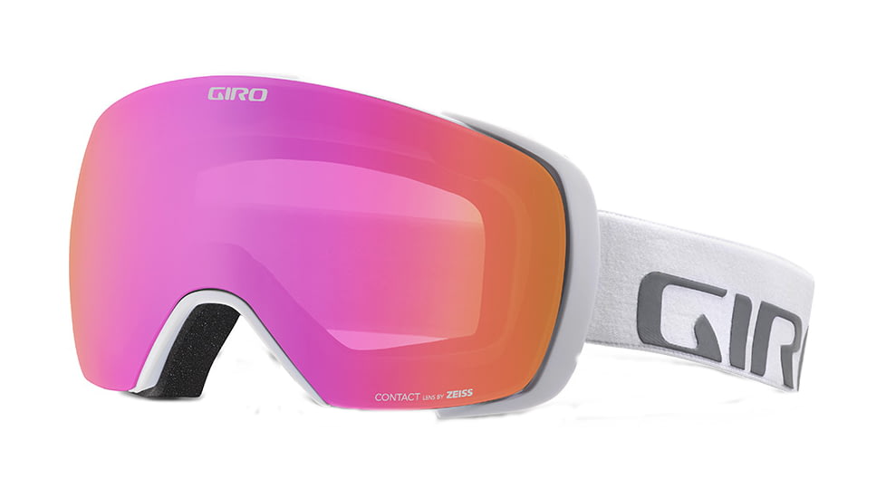Giro Contact Goggle-White Wordmark-Amber Pink
