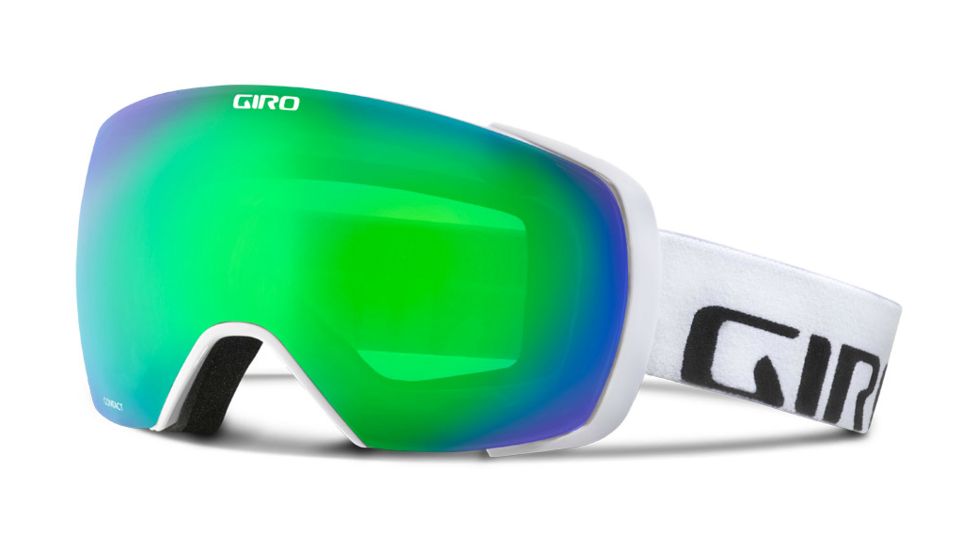 Giro Contact Goggle-White Wordmark-Loden Green/Persimmon Boost