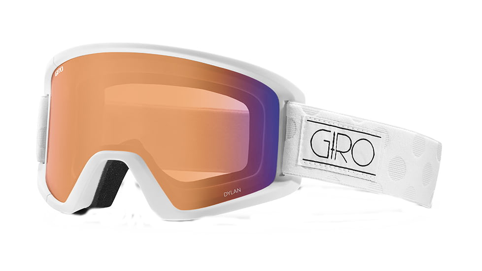 Giro Dylan Women's Goggle-White Tonal Dots-Persimmon Boost/Clear