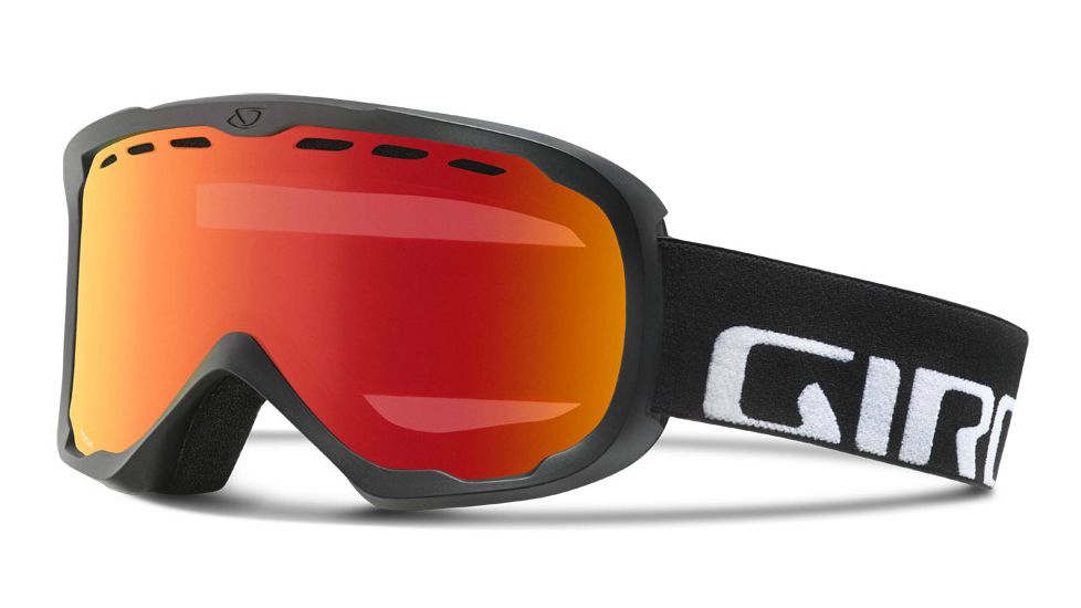 Giro Focus Goggle-Black Wordmark-Amber Scarlet
