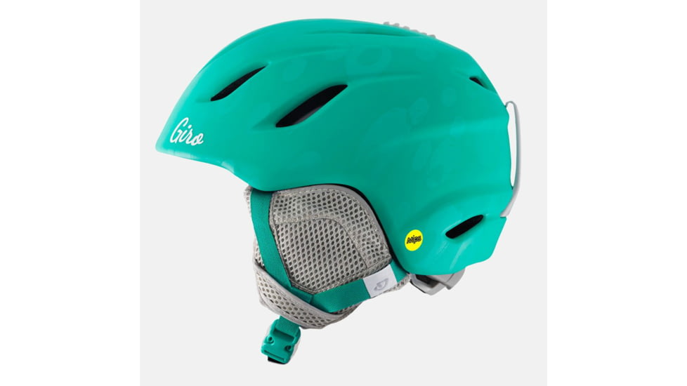 Giro Nine Jr. MIPS Snow Helmet-Matte Turquoise Bubblegum-Small