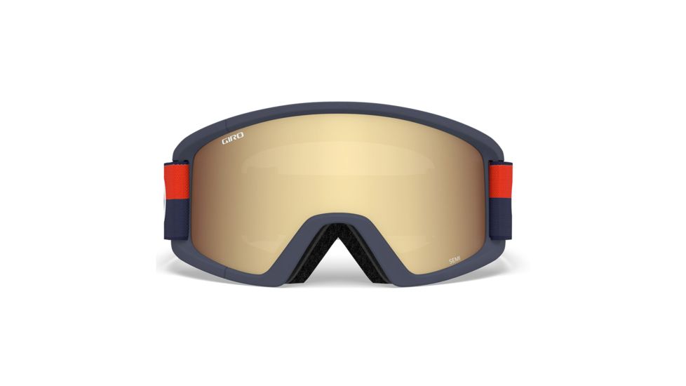 Giro Semi Goggles, Amber Gold/Yellow Lens, Midnight Red Throwback, 7094441
