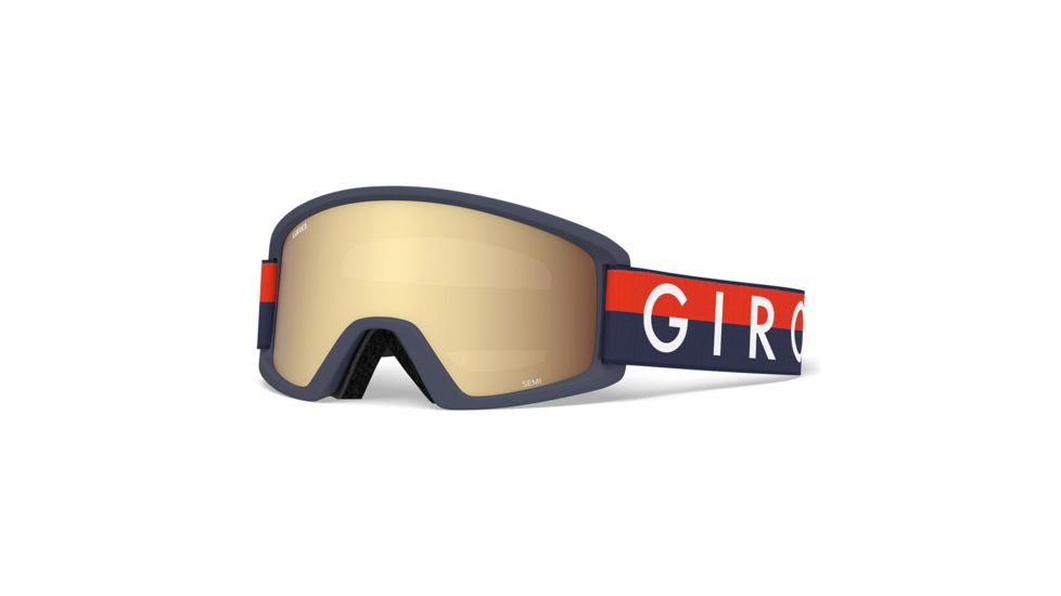 Giro Semi Goggles, Amber Gold/Yellow Lens, Midnight Red Throwback, 7094441