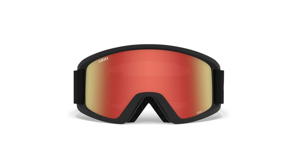 Giro Semi Goggles, Amber/Yellow Lens, Black Core, 7083510