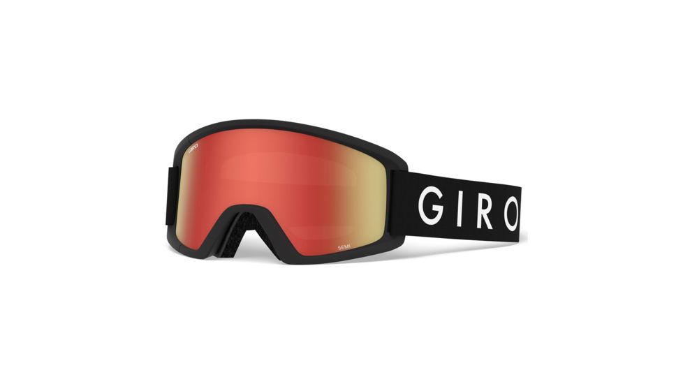 Giro Semi Goggles, Amber/Yellow Lens, Black Core, 7083510