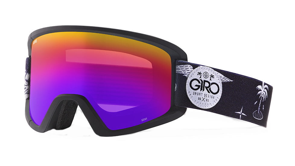 Giro Semi Goggles-Black Fresh Hesh-Rose Spectrum/Yellow-Medium