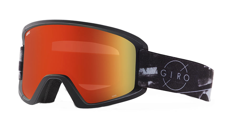 Giro Semi Goggles-Black/Gray 8MM-Amber Scarlet-Medium