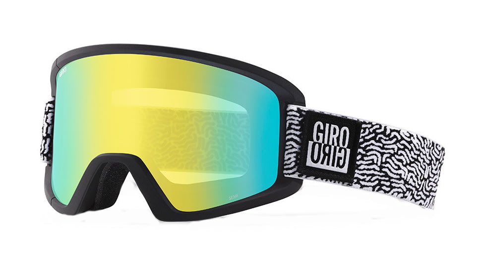 Giro Semi Goggles-Black/White Squiggle-Loden Yellow-Medium