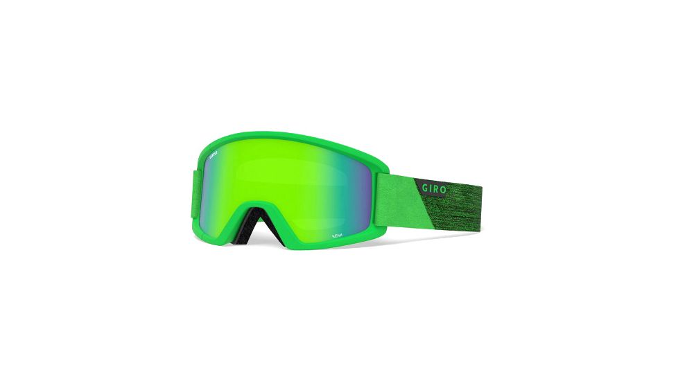 Giro Semi Goggles, Loden Green/Yellow Lens, Bright Green Peak, 7094437