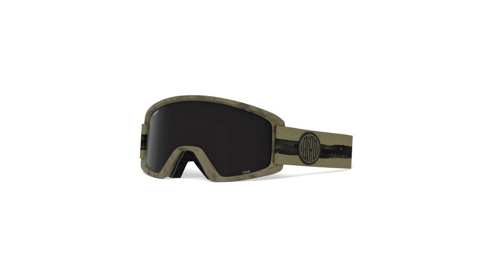 Giro Semi Goggles, Ultimate Black/Yellow Lens, Olive Dye Line, 7094836
