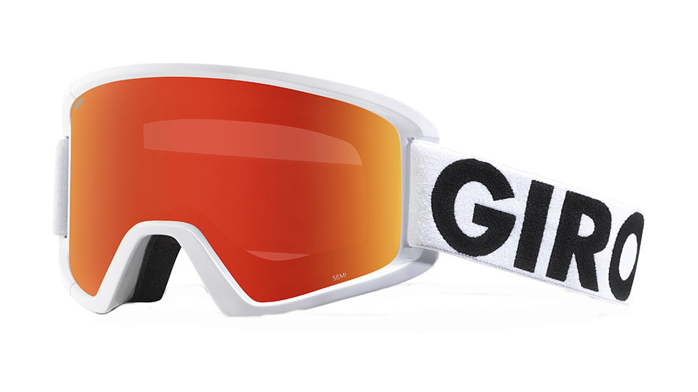 Giro Semi Goggles-White Futura-Amber Scarlet-Medium