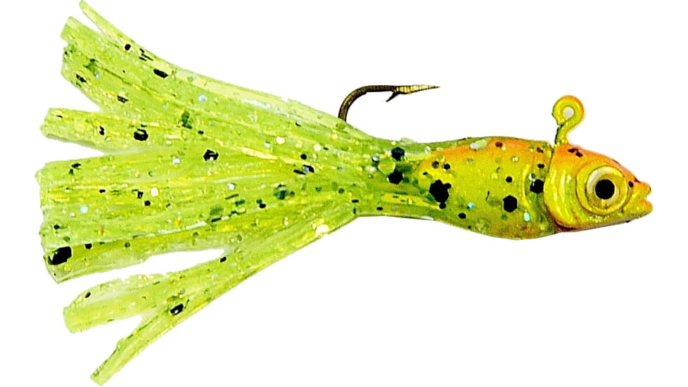 Gitzit Micro Little Tough Guy Jig, 1/25 oz, Chartreuse &amp; Orange 2/Pack, 16317