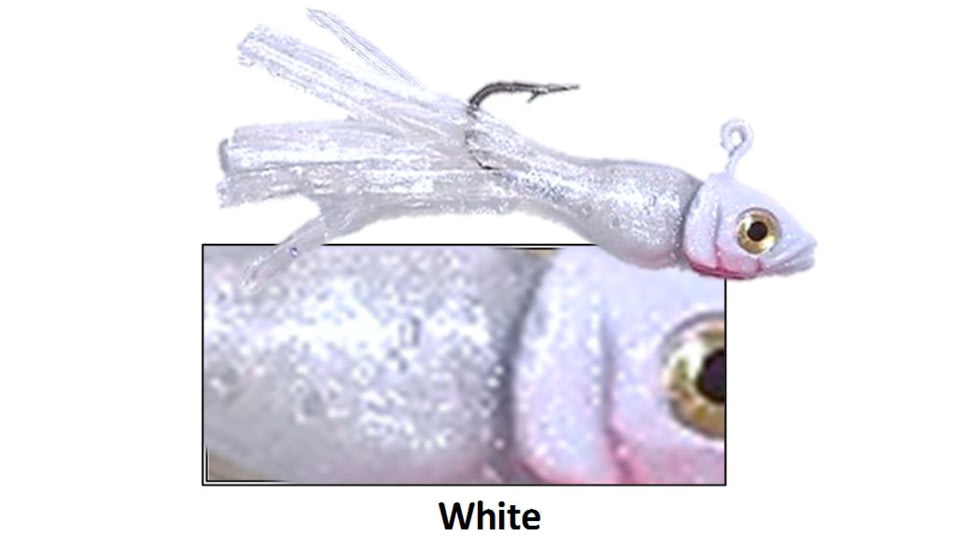 Gitzit Micro Little Tough Guy Jig, White, 1/25oz, 2 Pack, 16311