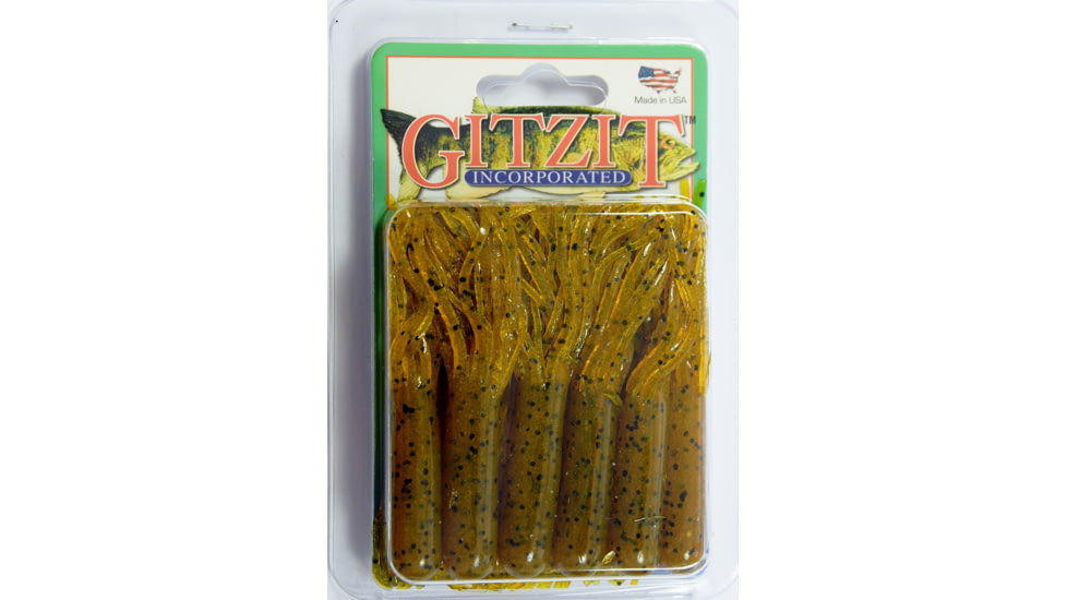 Gitzit The Original Fat Tube, 10, 2.5-in, Brown Craw, 90195