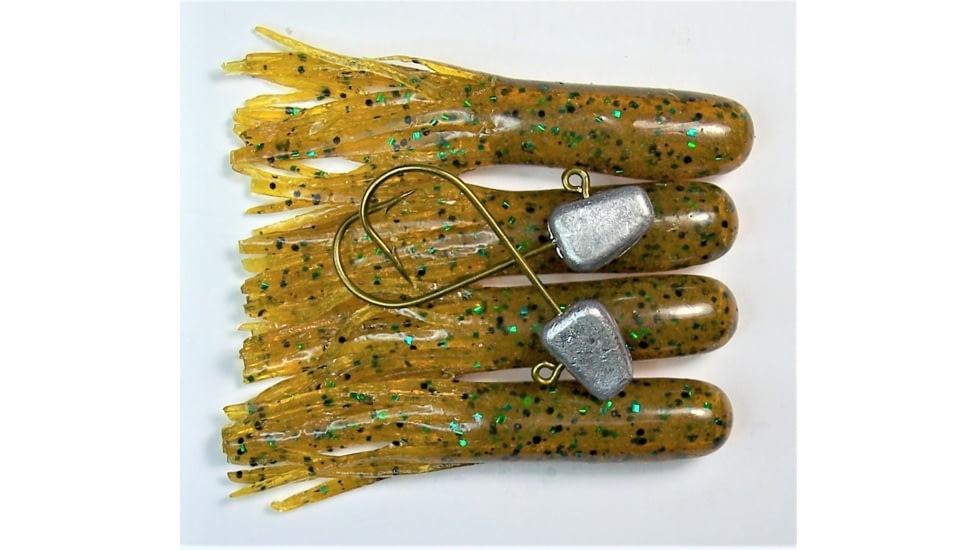 Gitzit The Original Fat Tube, 4, 2.5-in, Brown Craw/Green Sparkle, 93300