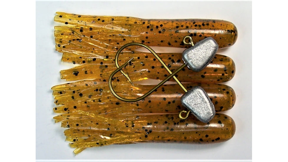 Gitzit The Original Fat Tube, 4, 2.5-in, Brown Craw/Salt &amp; Pepper, 93195