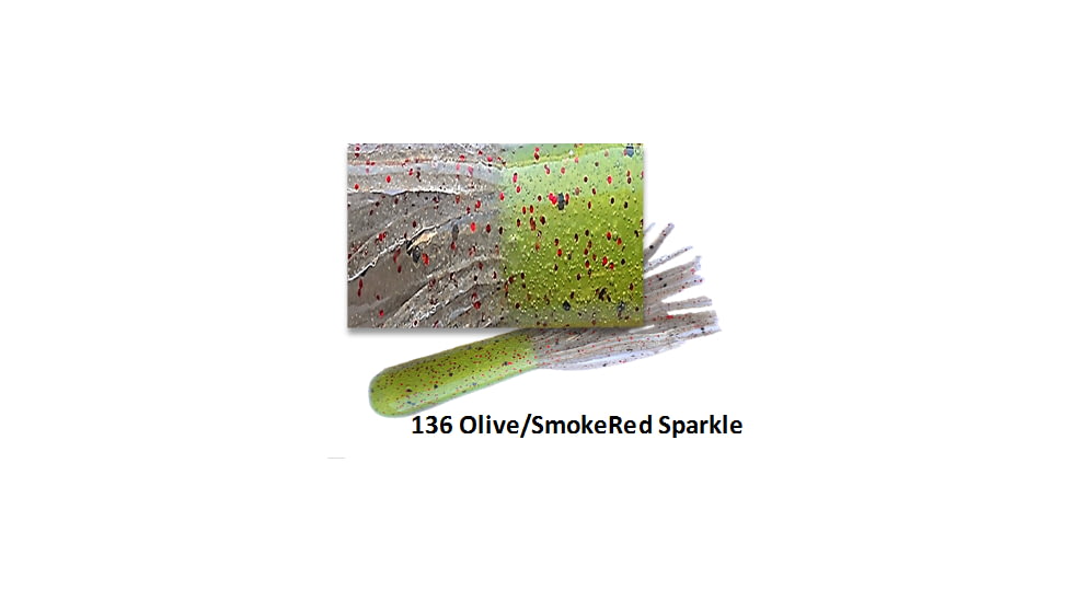 Gitzit The Original Fat Tube, 4, 3.5in, Olive Smoke/Red Sparkle, 94136