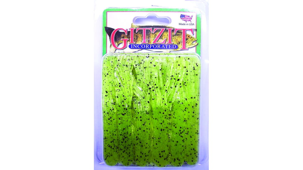 Gitzit The Original Fat Tube, 10, 3.5in, Chartreuse/Salt &amp; Pepper, 91215