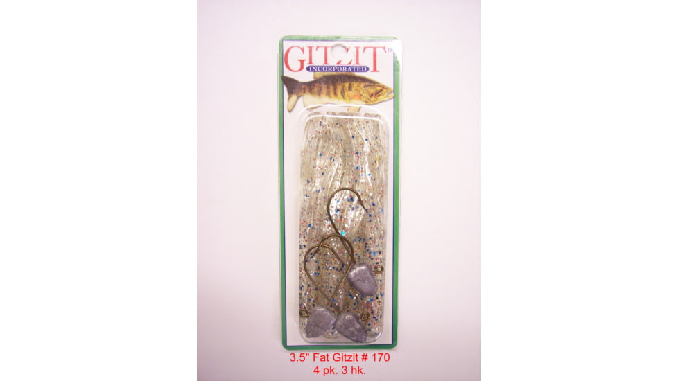 Gitzit The Original Fat Tube, 4, 3.5in, Clear/Multi Sparkle, 94170