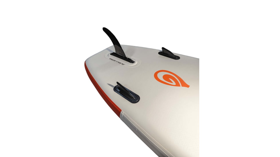 Glide Angler Inflatable Paddle Board, White/Brown/Red, 11ft X 36in X 6in, o2-ANGL