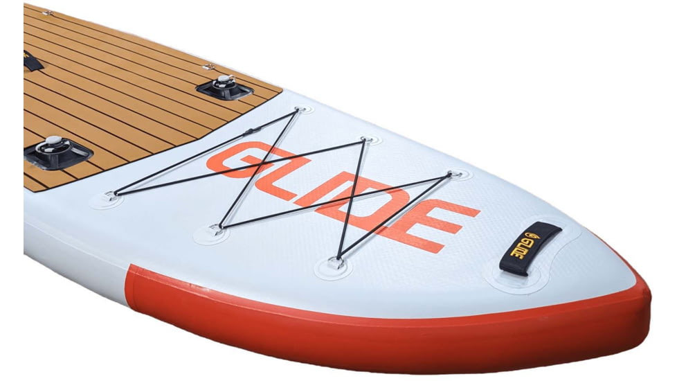 Glide Angler Inflatable Paddle Board, White/Brown/Red, 11ft X 36in X 6in, o2-ANGL