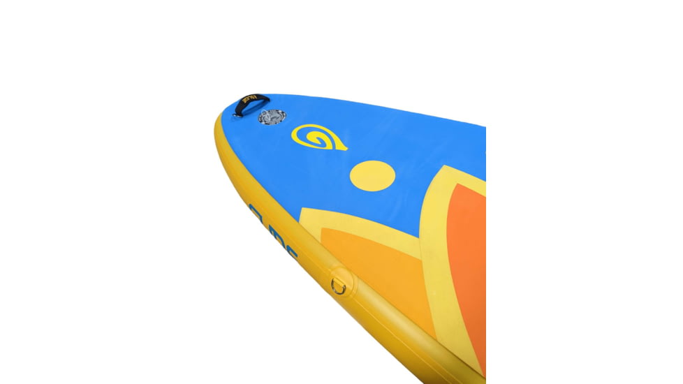 Glide Lotus Inflatable Paddle Board, Blue/Orange/Yellow, 10ft X 35in X 6in, o2-LTUS