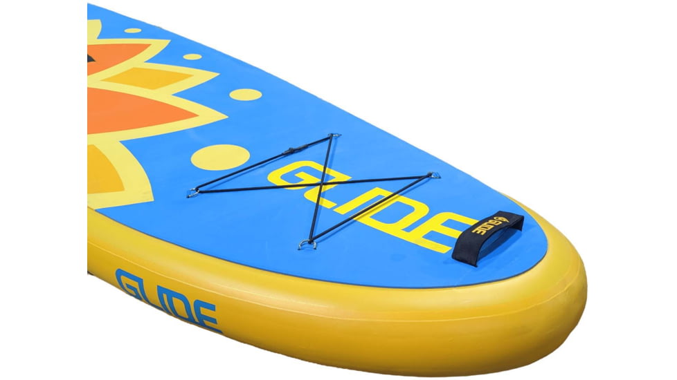 Glide Lotus Inflatable Paddle Board, Blue/Orange/Yellow, 10ft X 35in X 6in, o2-LTUS