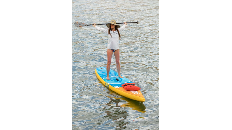Glide Quest Inflatable Paddle Board, Blue/Orange/Yellow, 12ft 6inX 30in X 6in, o2-QEST