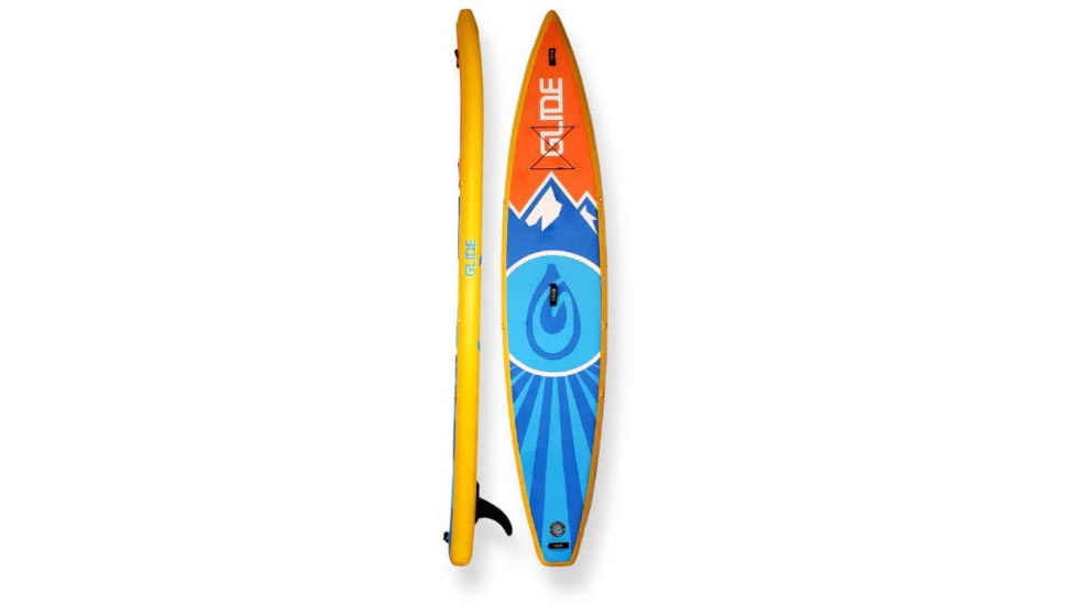 Glide Quest Inflatable Paddle Board, Blue/Orange/Yellow, 12ft 6inX 30in X 6in, o2-QEST