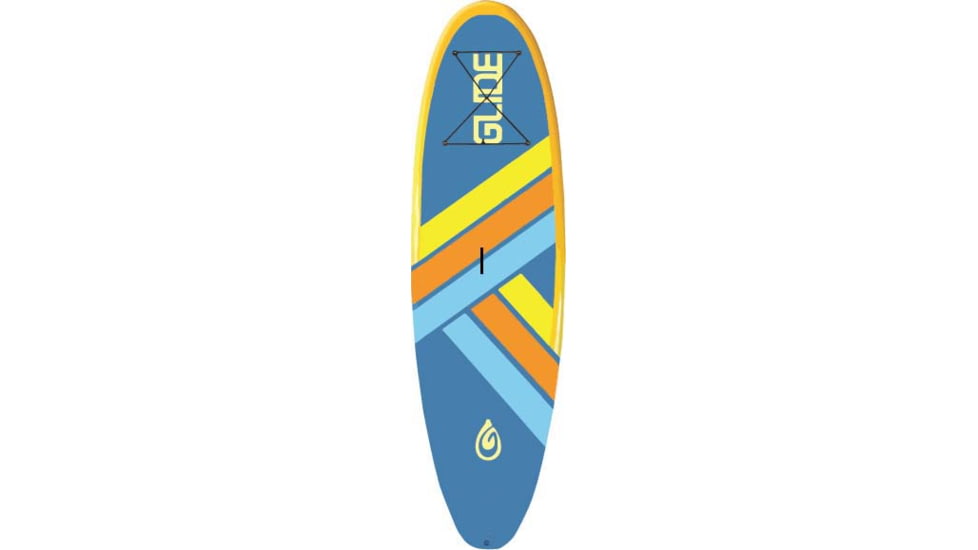 Glide Retro Inflatable Paddle Board, Blue/Yellow, 10ft 6 X 33in X 6in, o2-RET-BL