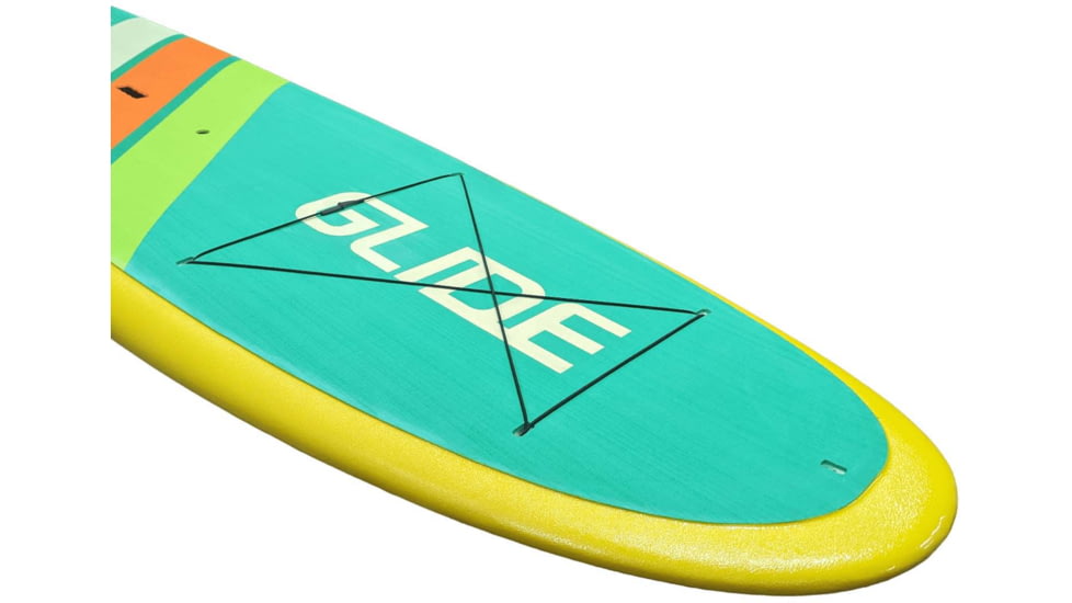 Glide Retro Inflatable Paddle Board, Green/Yellow, 10ft 6 X 33in X 6in, o2-RET-GR