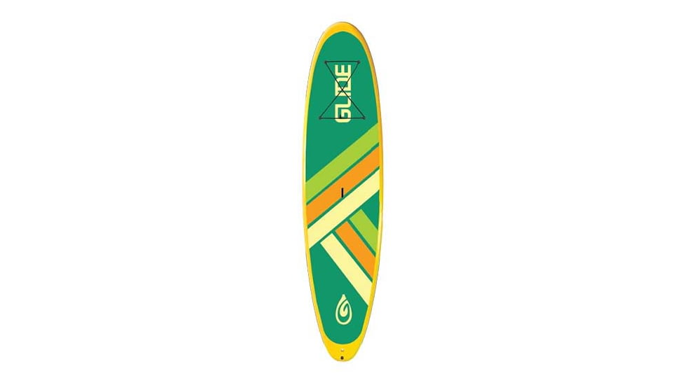 Glide Retro Inflatable Paddle Board, Green/Yellow, 10ft 6 X 33in X 6in, o2-RET-GR