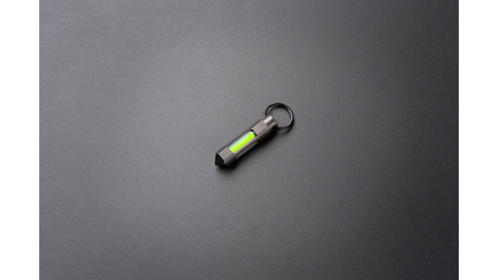 Glow Rhino Fob, Matte Black Steel with Green Tritium, FOB-001-MB-XG