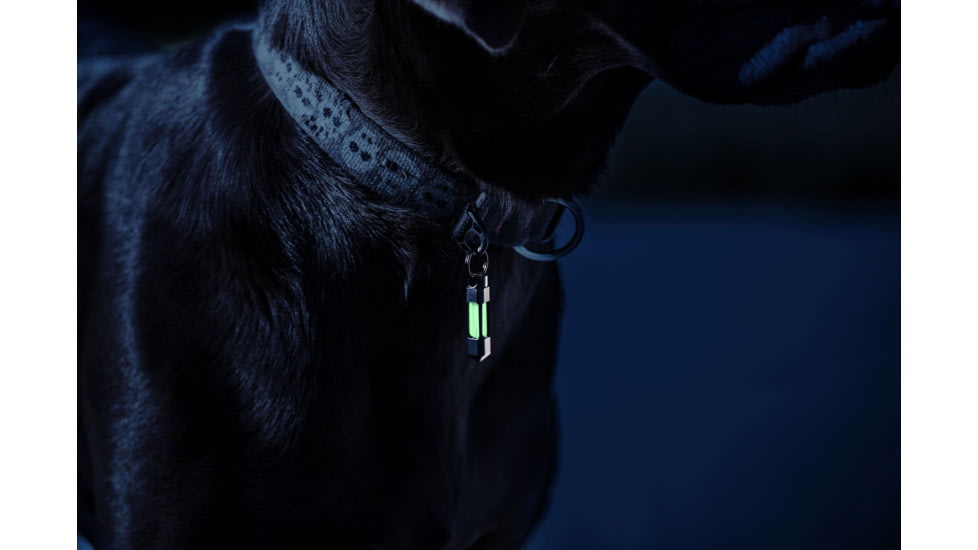 Glow Rhino Fob, Matte Black Steel with Green Tritium, FOB-001-MB-XG